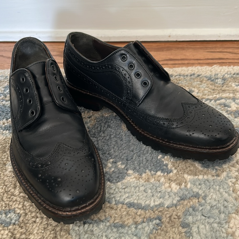 Johnston & Murphy Black Men's Leather Oxford Shoes
